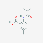 Structure of 2-(isobutyrylamino)-5-methylbenzoic acid