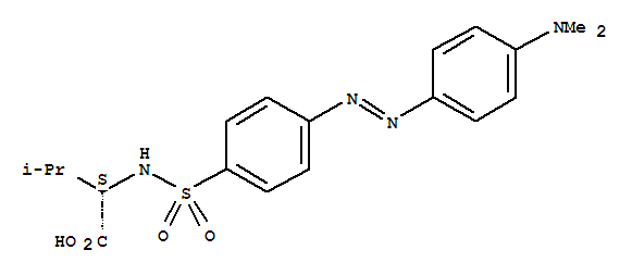 4-二甲氨基偶氮苯-4-磺酰-L-缬氨酸结构式