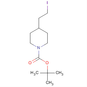 1-Piperidinecarboxylic acid, 4-(2-iodoethyl)-, 1,1-dimethylethyl ester结构式