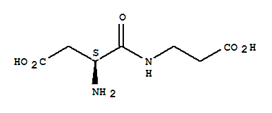 Chemical structure of H-ASP-BETA-ALA-OH