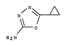 5-CYCLOPROPYL-1,3,4-OXADIAZOL-2-AMINE结构式