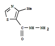 4-甲基-1,3-噻唑-5-碳酰肼结构式