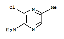 Structure of 2-amino-3-chloro-5-methyl-pyrazine