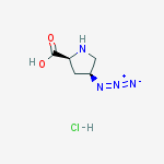 (2s,4s)-4-azido-2-carboxypyrrolidinium Chloride结构式