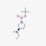 Structure of (R)-tert-butyl 3-(ethylamino)pyrrolidine-1-carboxylate
