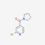 Structure of 2-BROMO-4-(1-PYRROLIDINYLCARBONYL)PYRIDINE 95%
