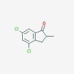 4,6-Dichloro-2-methyl-2,3-dihydro-1H-inden-1-one结构式