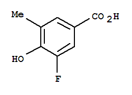 Structure of Benzoic  acid,  3-fluoro-4-hydroxy-5-methyl-
