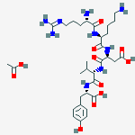 Structure of Acetic Acid;(3s)-3-[[(2s)-6-amino-2-[[(2s)-2-amino-5-(diaminomethylideneamino)pentanoyl]amino]hexanoyl]amino]-4-[[(2s)-1-[[(1s)-1-carboxy-2-(4-hydroxyphenyl)ethyl]amino]-3-methyl-1-oxobutan-2-yl]amino]-4-oxobutanoic Acid