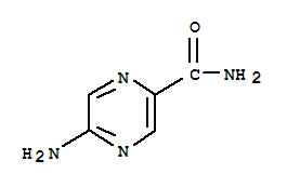 5-AMINOPYRAZINE-2-CARBOXAMIDE结构式