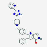 3-Phenyl-2-[4-[[4-[5-(2-Pyridinyl)-1H-1,2,4-Triazol-3-Yl]-1-Piperidinyl]methyl]phenyl]-1,6-Naphthyridin-5(6H)-One结构式
