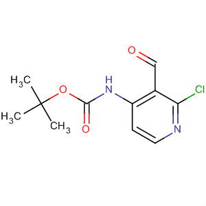 Structure of tert-butyl N-(2-chloro-3-formylpyridin-4-yl)carbamate