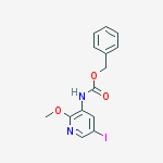Structure of (5-iodo-2-methoxy-pyridin-3-yl)-carbamic acid benzyl ester
