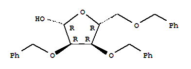 2,3,5-Tri-O-benzyl-b-D-ribofuranose结构式