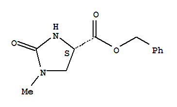 (4S)-1-甲基-2-氧代咪唑啉-4-甲酸苄酯结构式