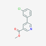 methyl 5-(3-chlorophenyl)pyridine-3-carboxylate结构式