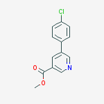 methyl 5-(4-chlorophenyl)pyridine-3-carboxylate结构式