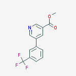 methyl 5-(3-(trifluoromethyl)phenyl)pyridine-3-carboxylate结构式