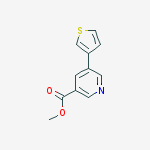 Structure of methyl 5-(thiophen-3-yl)pyridine-3-carboxylate