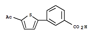 3-(3-(Methoxycarbonyl)thiophen-2-yl)benzoic acid结构式