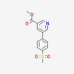 Structure of METHYL 5-(4-METHANESULFONYLPHENYL)PYRIDINE-3-CARBOXYLATE