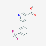 5-(3-TRIFLUOROMETHYLPHENYL)-NICOTINIC ACID结构式