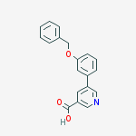 5-(3-(Benzyloxy)phenyl)nicotinic acid结构式