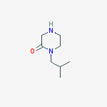 1-(2-methylpropyl)piperazin-2-one结构式