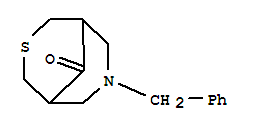7-benzyl-3-thia-7-azabicyclo(3.3.1)nonan-9-one结构式