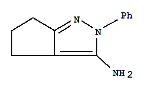 2-phenyl-2,4,5,6-tetrahydrocyclopenta[c]pyrazol-3-amine结构式