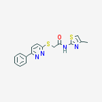 Structure of N-(4-Methyl-2-thiazolyl)-2-[(6-phenyl-3-pyridazinyl)thio]acetamide