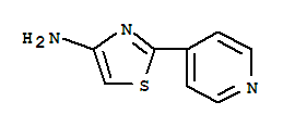 2-(吡啶-4-基)4-氨基噻唑结构式
