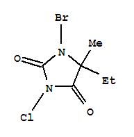 1-溴-3-氯-5-甲基-5-乙基海因结构式