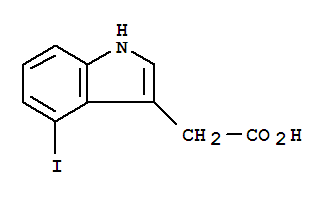 1H-Indole-3-aceticacid, 4-iodo-结构式