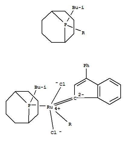 Structure of DICHLORO-(3-PHENYL-1H-INDEN-1-YLIDENE)BIS(ISOBUTYLPHOBANE)RUTHENIUM(II)