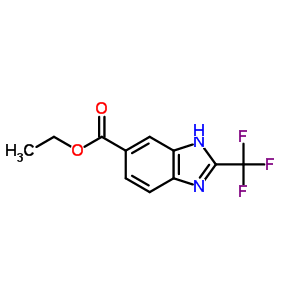 Structure of ethyl 2-(trifluoromethyl)-1H-benzimidazole-6-carboxylate