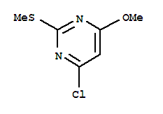 Structure of 4-Chloro-6-methoxy-2-(methylthio)pyrimidine ,98%