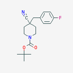 Structure of tert-Butyl 4-cyano-4-(4-fluorobenzyl)piperidine-1-carboxylate