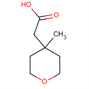Structure of 2H-Pyran-4-acetic acid, tetrahydro-4-methyl-