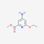 2-Pyridinecarboxylic acid, 4-amino-6-ethoxy-, methyl ester结构式