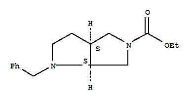 Structure of ETHYL 1-BENZYL-HEXAHYDROPYRROLO[3,4-B]PYRROLE-5(1H)-CARBOXYLATE
