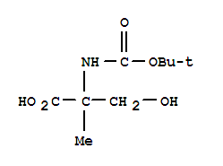 Structure of Serine,N-[(1,1-dimethylethoxy)carbonyl]-2-methyl-