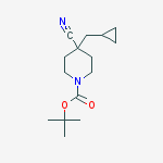 Structure of 1-Boc-4-Cyano-4-(Cyclopropylmethyl)-Piperidine