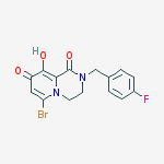 2H-Pyrido[1,2-a]pyrazine-1,8-dione, 6-broMo-2-[(4-fluorophenyl)Methyl]-3,4-dihydro-9-hydroxy-结构式