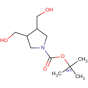 1-Pyrrolidinecarboxylic acid, 3,4-bis(hydroxymethyl)-, 1,1-dimethylethylester, (3R,4R)-rel-结构式