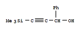 1-苯基-3-三甲基硅烷-2-丙炔-1-醇结构式