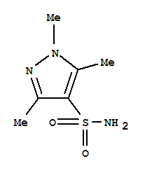 Structure of 1H-Pyrazole-4-sulfonamide,1,3,5-trimethyl-