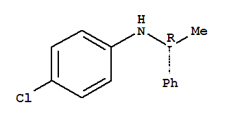 Structure of Benzenemethanamine, N-(4-chlorophenyl)-a-methyl-, (aR)-
