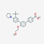 Structure of 4-[3-(3-tert-butyl-4-pyrrolidin-1-ylphenyl)-4-(2-hydroxyethoxy)phenyl]benzoic Acid