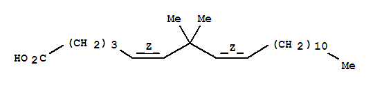 Structure of 7,7-DIMETHYL-5,8-EICOSADIENOIC ACID